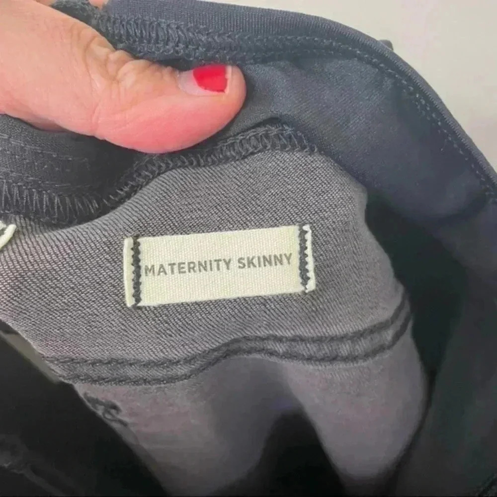 Madewell Maternity Over-the-Belly Skinny Jeans‎ in Gray - Picture 8 of 8
